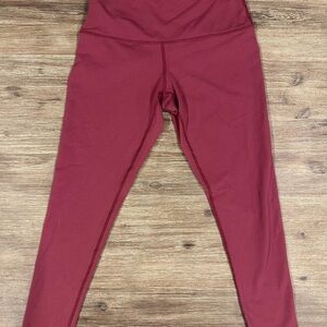 Reflex Red High-Waisted Leggings